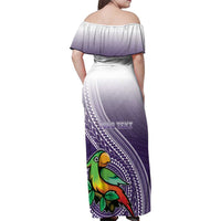 Personalized Manua High School Family Matching Off Shoulder Maxi Dress and Hawaiian Shirt Polynesian Tribal Pattern LT05 - Polynesian Pride