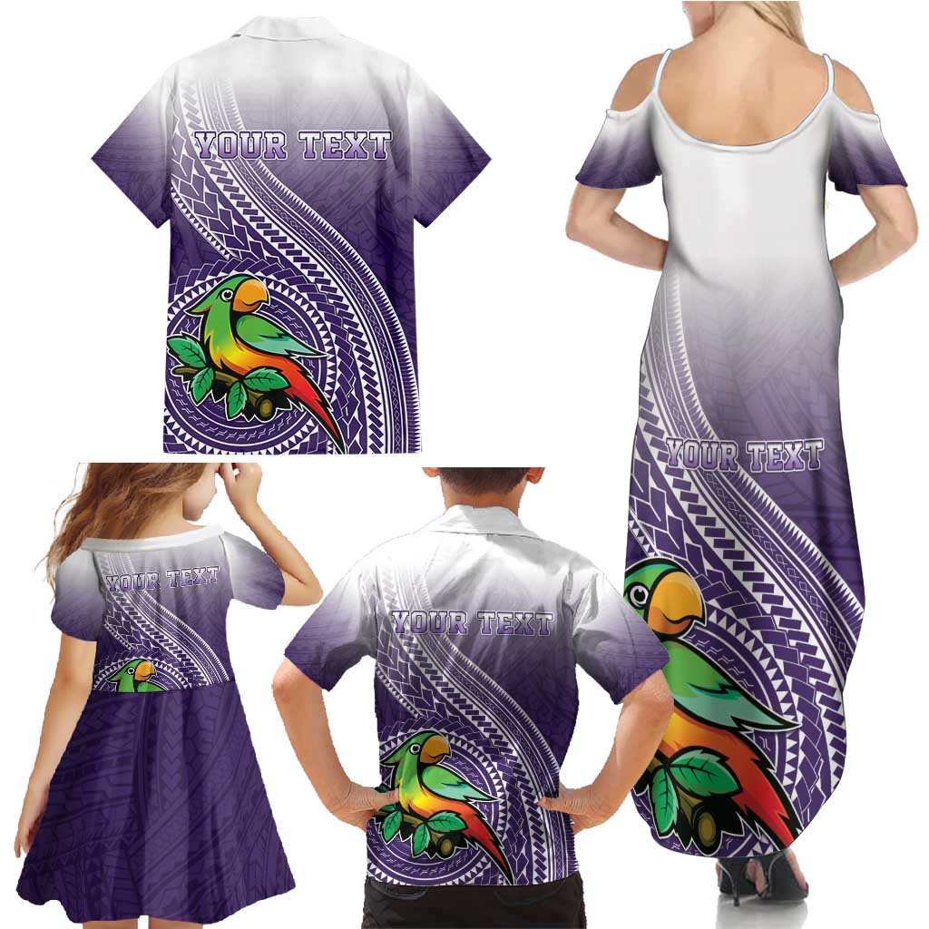 Personalized Manua High School Family Matching Summer Maxi Dress and Hawaiian Shirt Polynesian Tribal Pattern LT05 - Polynesian Pride