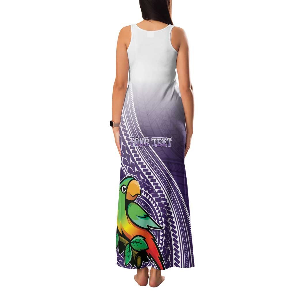 Personalized Manua High School Family Matching Tank Maxi Dress and Hawaiian Shirt Polynesian Tribal Pattern