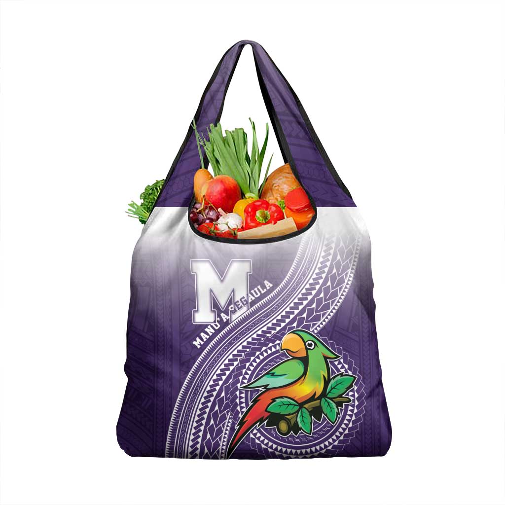 Manua High School Grocery Bag Polynesian Tribal Pattern LT05 1-pack One Size Purple - Polynesian Pride