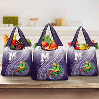 Manua High School Grocery Bag Polynesian Tribal Pattern LT05 3-pack One Size Purple - Polynesian Pride