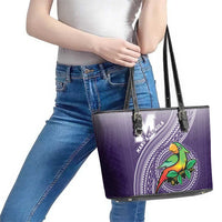 Manua High School Leather Tote Bag Polynesian Tribal Pattern