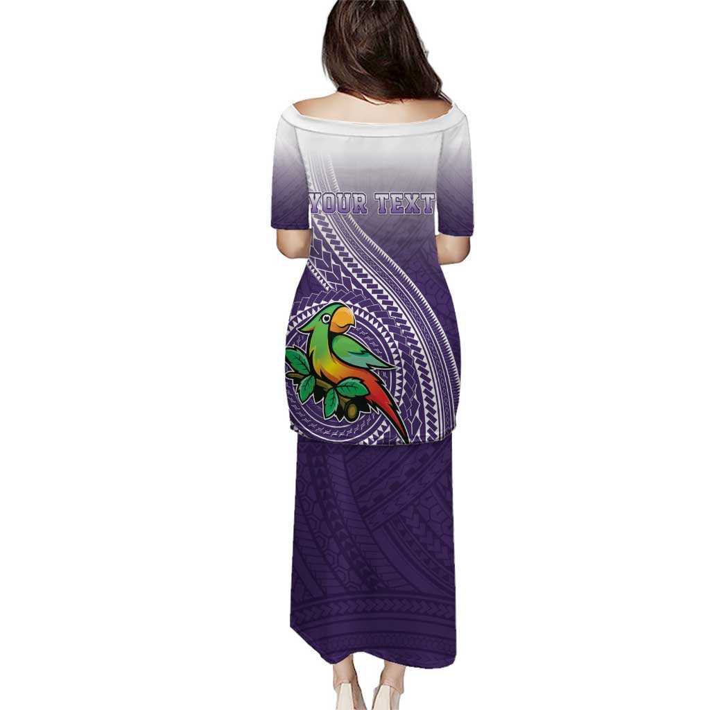 Personalized Manua High School Puletasi Polynesian Tribal Pattern