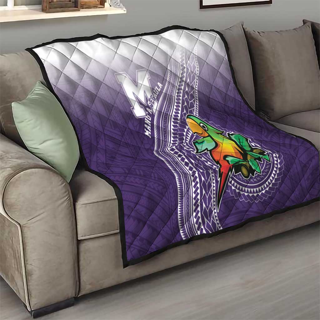 Manua High School Quilt Polynesian Tribal Pattern