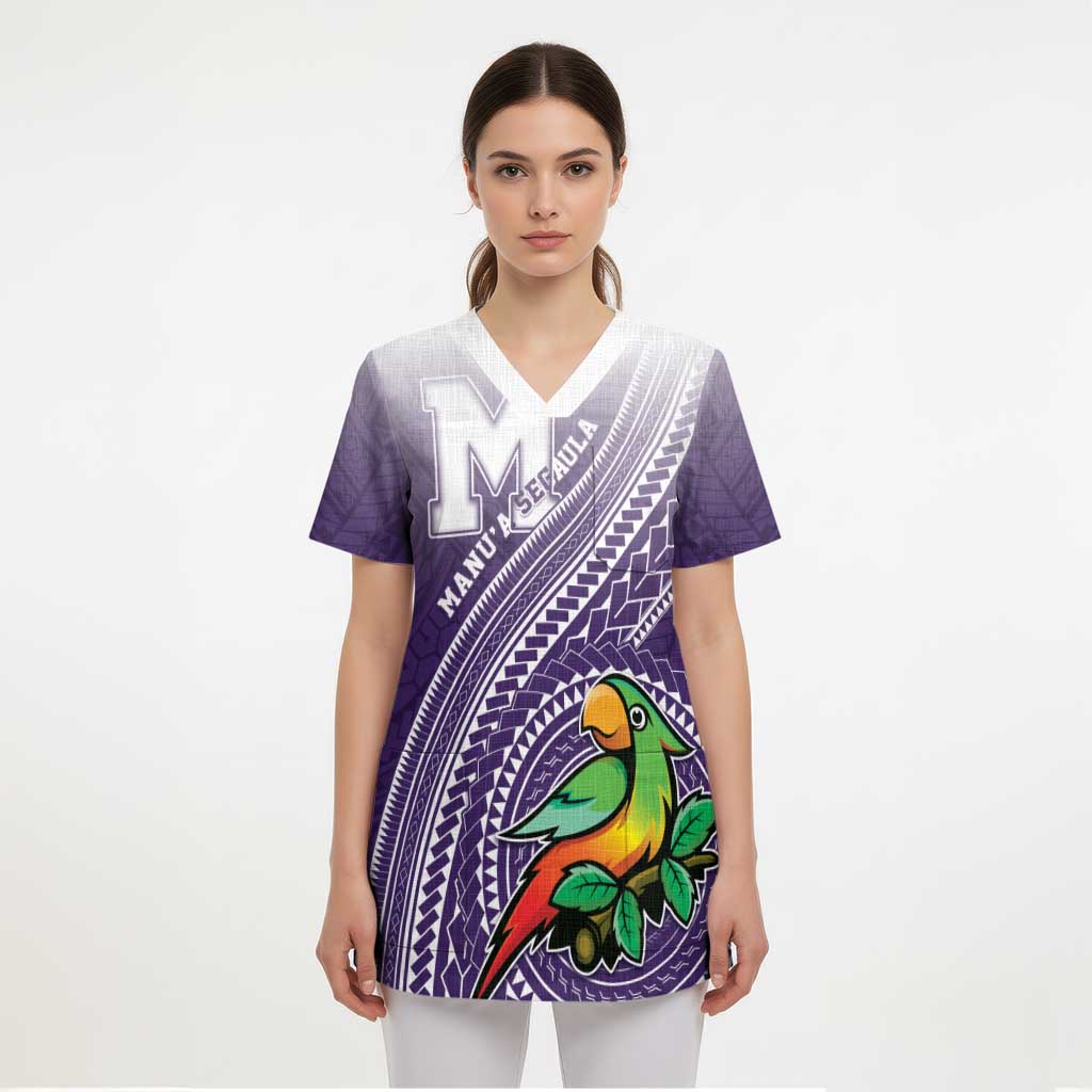Personalized Manua High School Scrub Top Polynesian Tribal Pattern LT05 - Polynesian Pride
