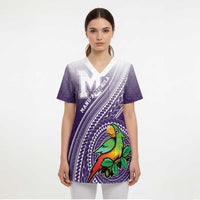 Personalized Manua High School Scrub Top Polynesian Tribal Pattern LT05 - Polynesian Pride