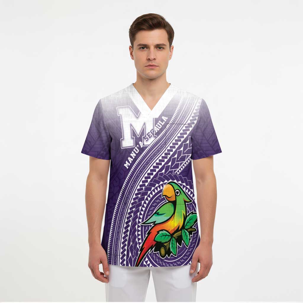 Personalized Manua High School Scrub Top Polynesian Tribal Pattern LT05 - Polynesian Pride