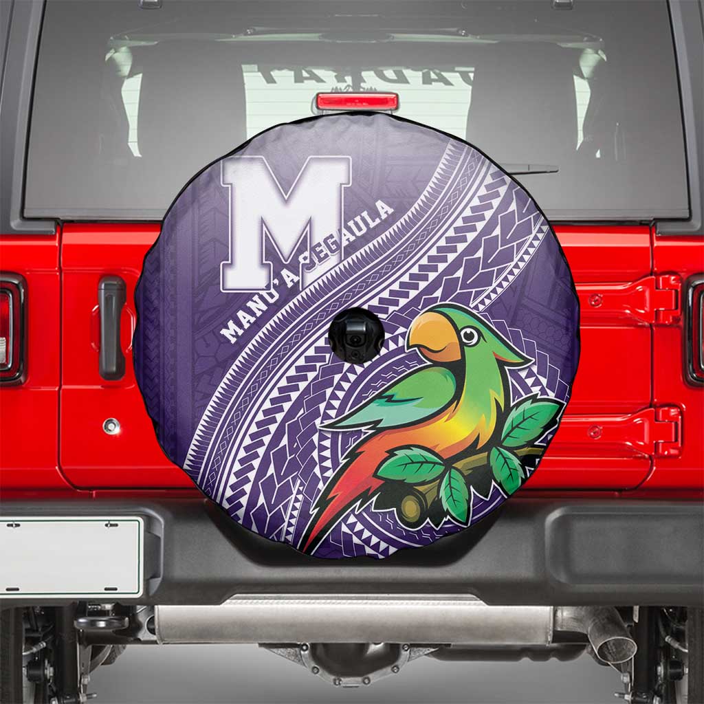 Manua High School Spare Tire Cover Polynesian Tribal Pattern