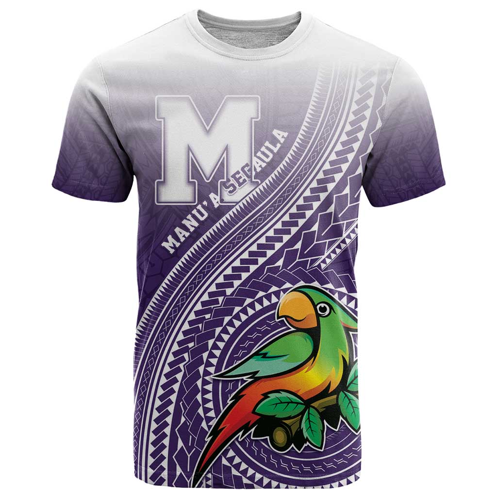 Personalized Manua High School T Shirt Polynesian Tribal Pattern