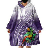 Personalized Manua High School Wearable Blanket Hoodie Polynesian Tribal Pattern LT05 - Polynesian Pride