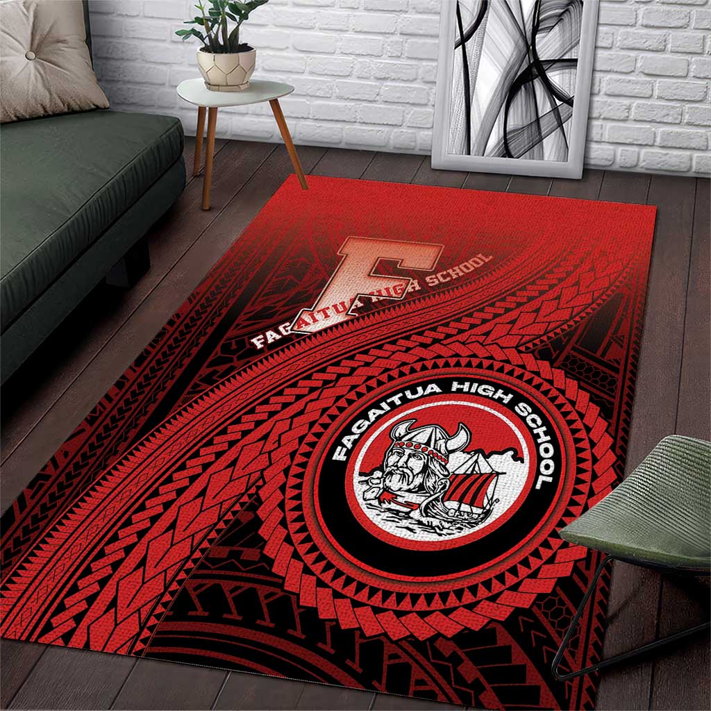 Fagaitua High School Area Rug Polynesian Tribal Pattern