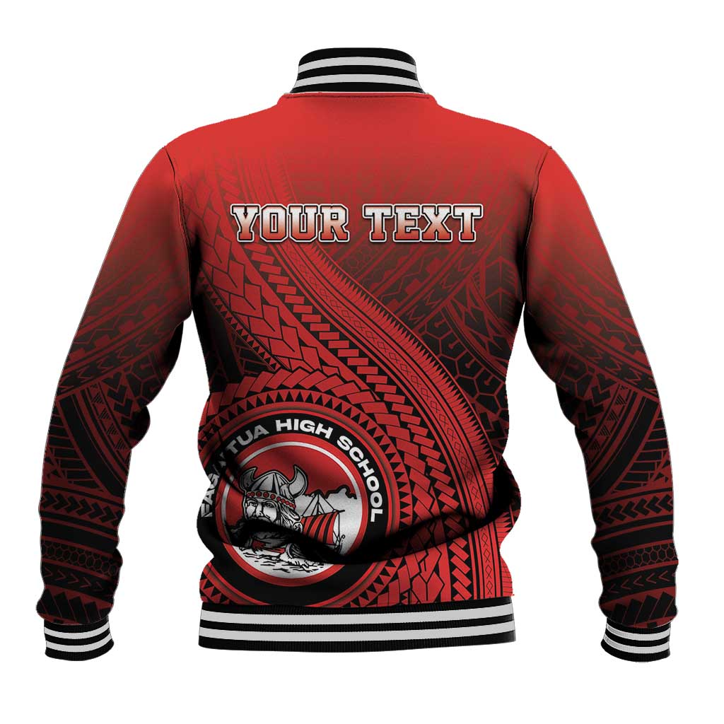 Personalized Fagaitua High School Baseball Jacket Polynesian Tribal Pattern
