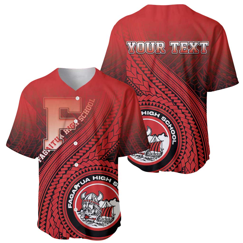 Personalized Fagaitua High School Baseball Jersey Polynesian Tribal Pattern