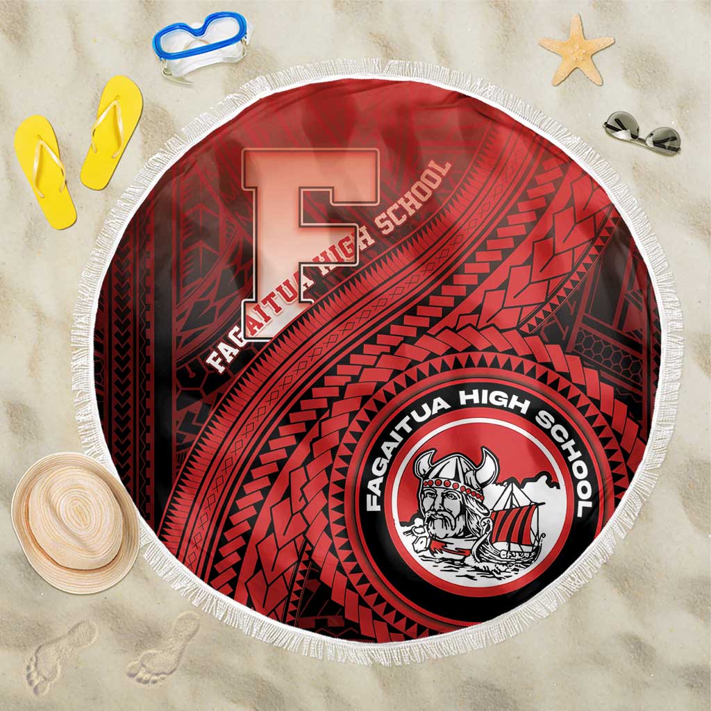 Fagaitua High School Beach Blanket Polynesian Tribal Pattern LT05 One Size 150cm Red - Polynesian Pride