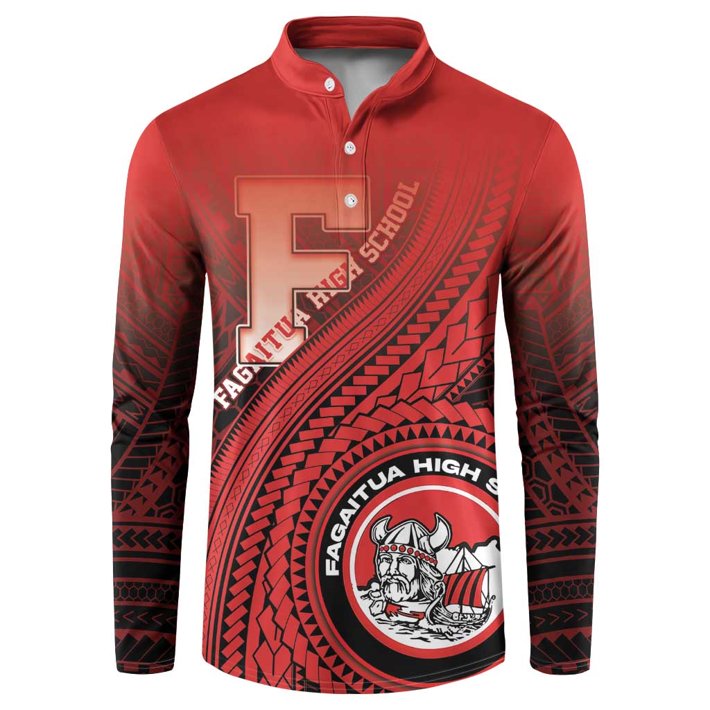 Personalized Fagaitua High School Button Sweatshirt Polynesian Tribal Pattern