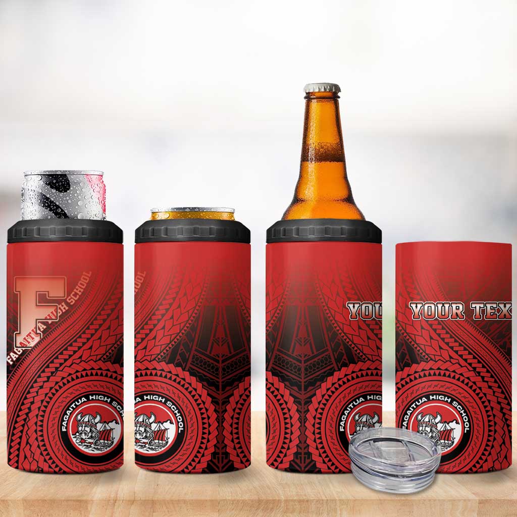 Personalized Fagaitua High School 4 in 1 Can Cooler Tumbler Polynesian Tribal Pattern LT05 - Polynesian Pride