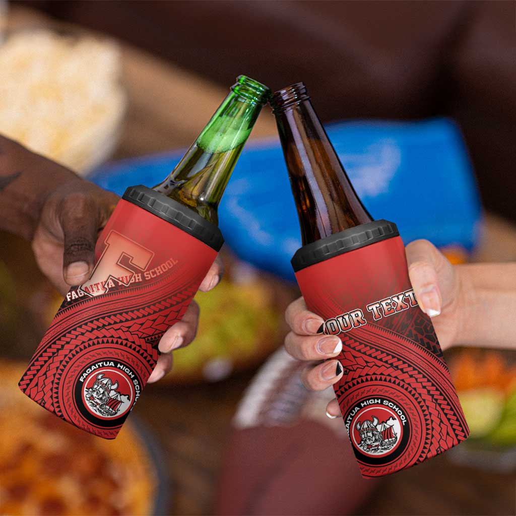 Personalized Fagaitua High School 4 in 1 Can Cooler Tumbler Polynesian Tribal Pattern LT05 - Polynesian Pride
