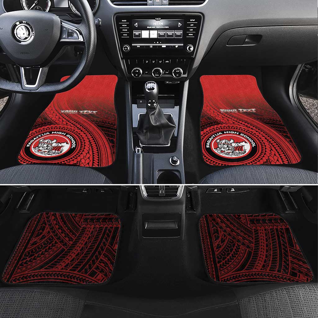 Fagaitua High School Car Mats Polynesian Tribal Pattern LT05 Set 4pcs Red - Polynesian Pride