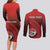 Personalized Fagaitua High School Couples Matching Long Sleeve Bodycon Dress and Long Sleeve Button Shirt Polynesian Tribal Pattern