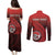 Personalized Fagaitua High School Couples Matching Puletasi and Long Sleeve Button Shirt Polynesian Tribal Pattern