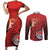 Personalized Fagaitua High School Couples Matching Short Sleeve Bodycon Dress and Long Sleeve Button Shirt Polynesian Tribal Pattern