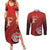 Personalized Fagaitua High School Couples Matching Summer Maxi Dress and Long Sleeve Button Shirt Polynesian Tribal Pattern