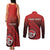 Personalized Fagaitua High School Couples Matching Tank Maxi Dress and Long Sleeve Button Shirt Polynesian Tribal Pattern