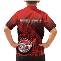 Personalized Fagaitua High School Family Matching Mermaid Dress and Hawaiian Shirt Polynesian Tribal Pattern