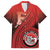 Personalized Fagaitua High School Family Matching Off The Shoulder Long Sleeve Dress and Hawaiian Shirt Polynesian Tribal Pattern