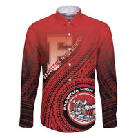 Personalized Fagaitua High School Family Matching Off Shoulder Maxi Dress and Hawaiian Shirt Polynesian Tribal Pattern