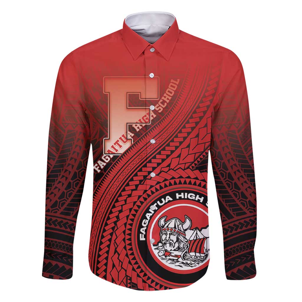 Personalized Fagaitua High School Family Matching Short Sleeve Bodycon Dress and Hawaiian Shirt Polynesian Tribal Pattern