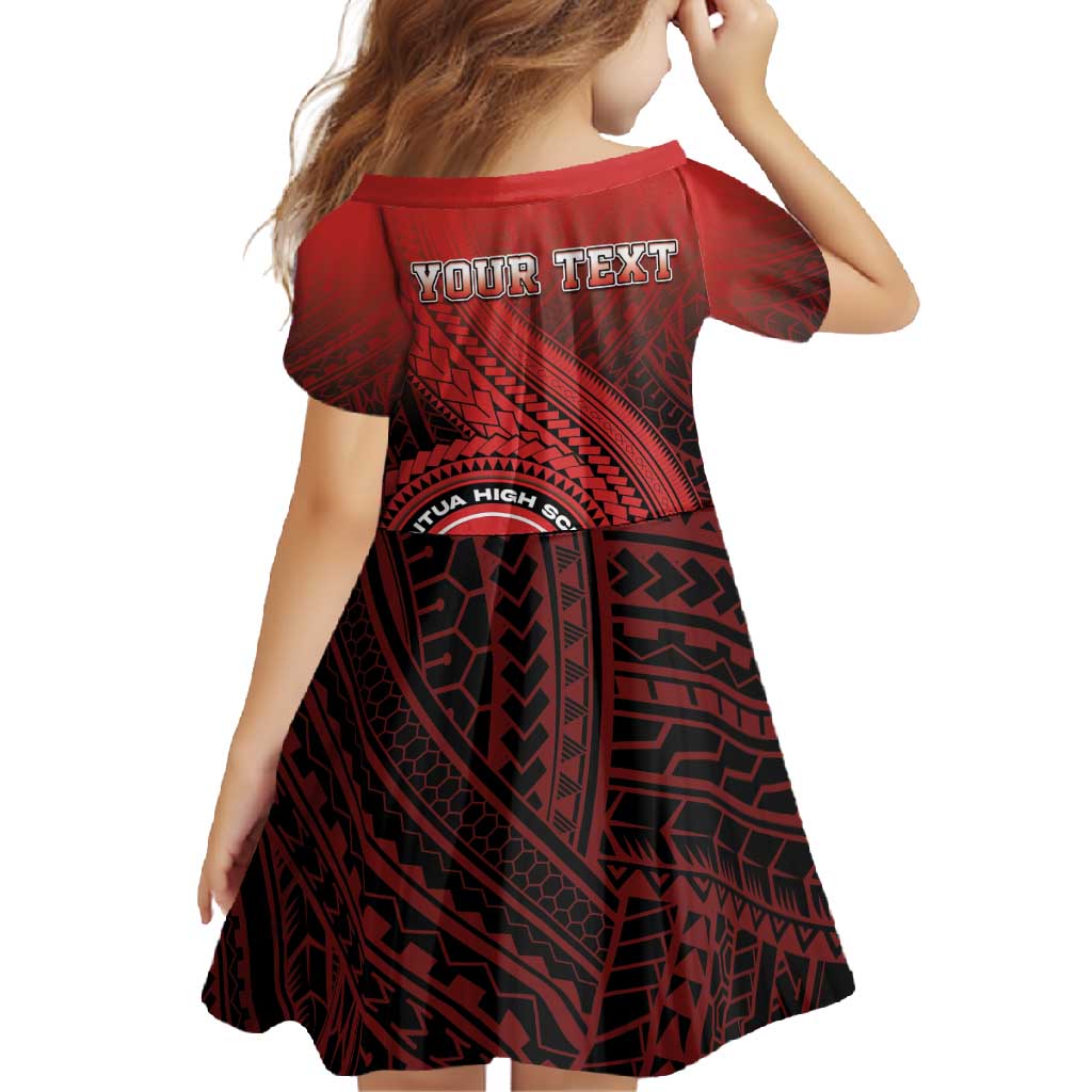 Personalized Fagaitua High School Family Matching Summer Maxi Dress and Hawaiian Shirt Polynesian Tribal Pattern