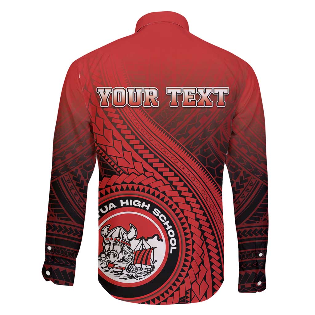 Personalized Fagaitua High School Family Matching Summer Maxi Dress and Hawaiian Shirt Polynesian Tribal Pattern
