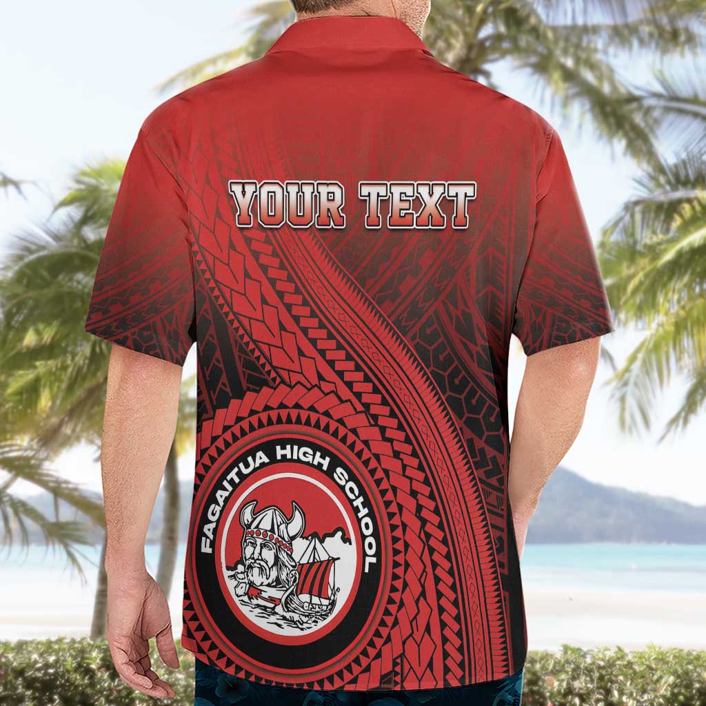 Personalized Fagaitua High School Hawaiian Shirt Polynesian Tribal Pattern