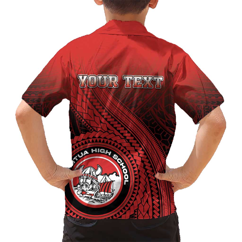 Personalized Fagaitua High School Kid Hawaiian Shirt Polynesian Tribal Pattern