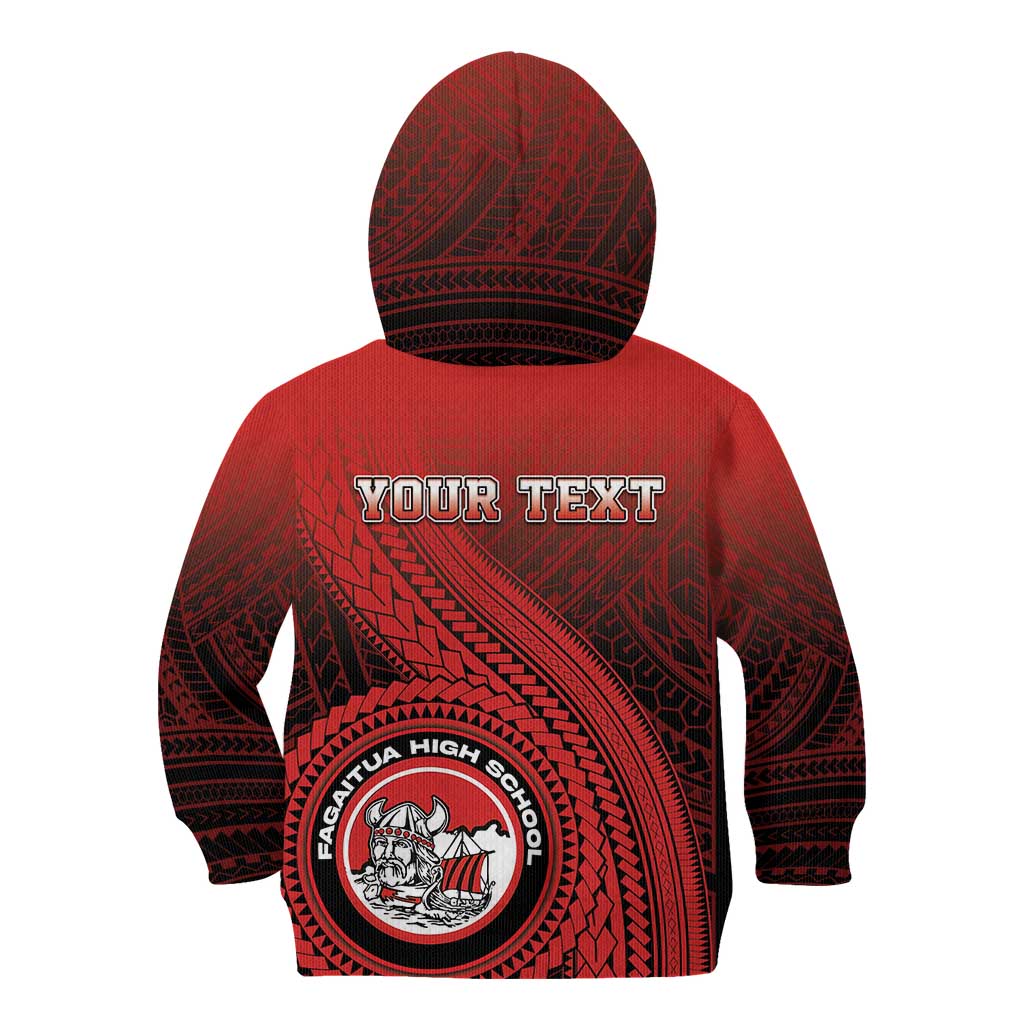 Personalized Fagaitua High School Kid Hoodie Polynesian Tribal Pattern