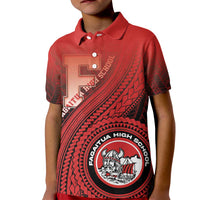 Personalized Fagaitua High School Kid Polo Shirt Polynesian Tribal Pattern