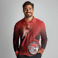 Personalized Fagaitua High School Long Sleeve Polo Shirt Polynesian Tribal Pattern