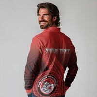 Personalized Fagaitua High School Long Sleeve Polo Shirt Polynesian Tribal Pattern