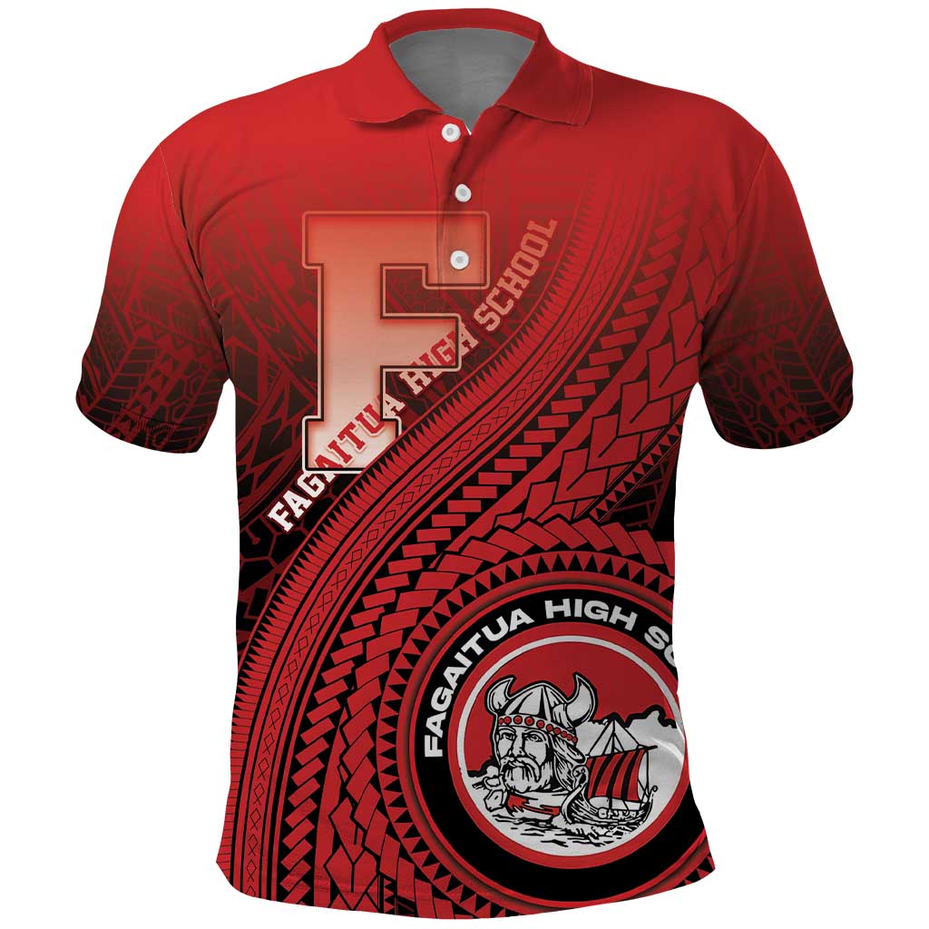 Personalized Fagaitua High School Polo Shirt Polynesian Tribal Pattern