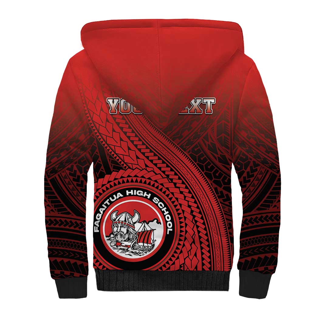 Personalized Fagaitua High School Sherpa Hoodie Polynesian Tribal Pattern LT05 - Polynesian Pride