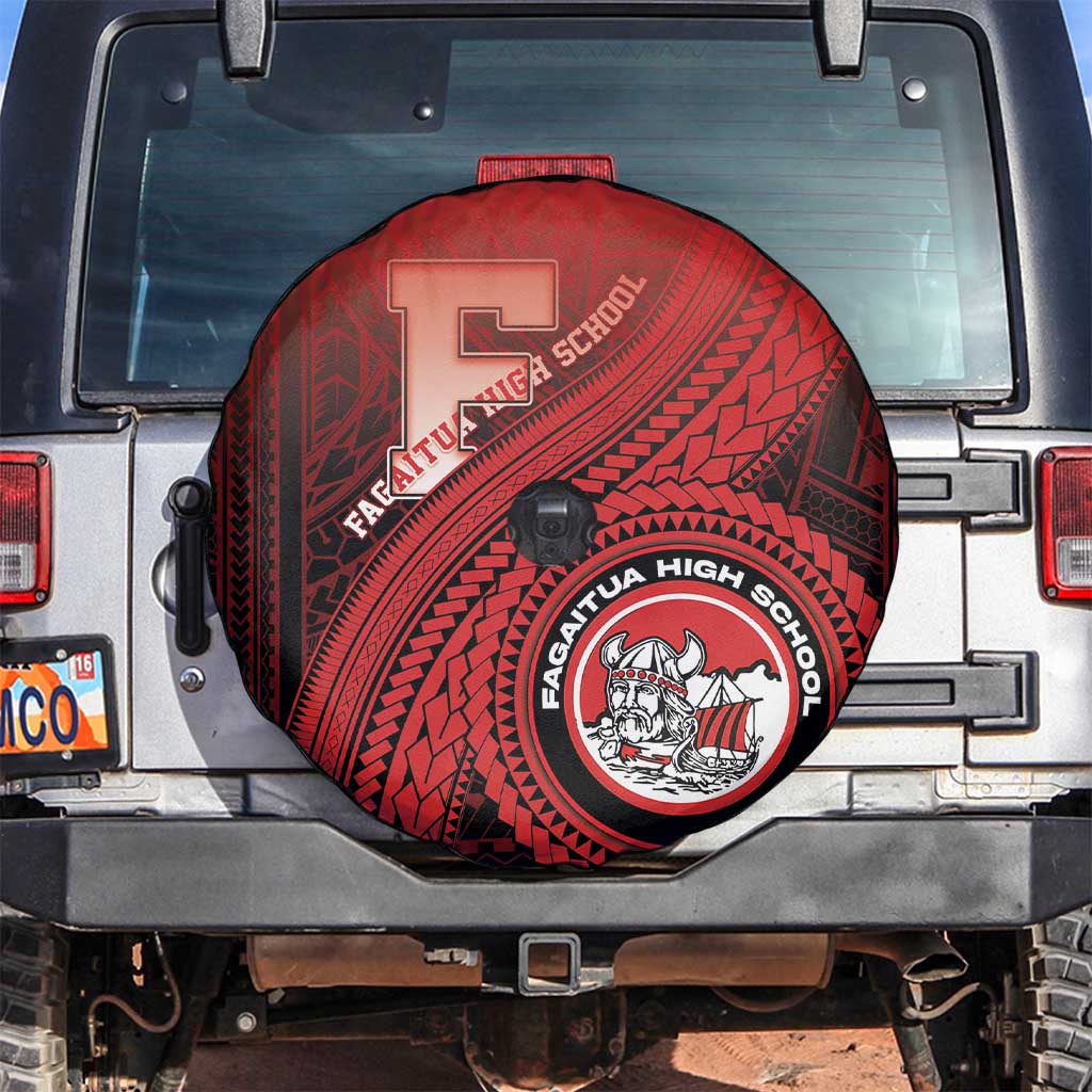 Fagaitua High School Spare Tire Cover Polynesian Tribal Pattern