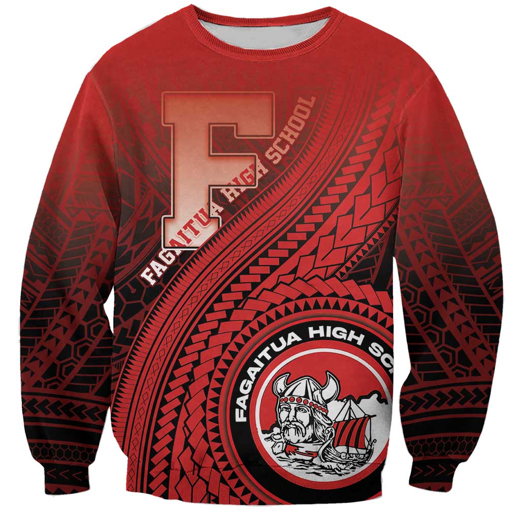 Personalized Fagaitua High School Sweatshirt Polynesian Tribal Pattern