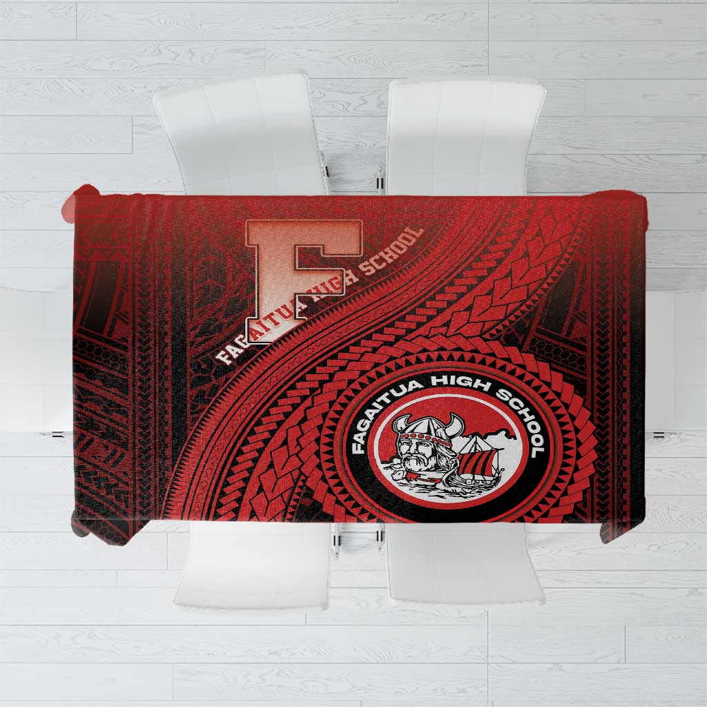 Fagaitua High School Tablecloth Polynesian Tribal Pattern LT05 Red - Polynesian Pride
