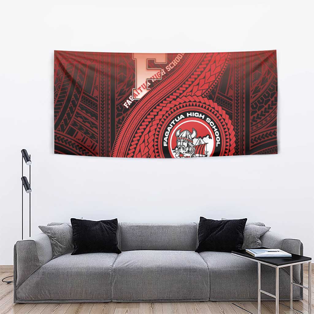 Fagaitua High School Tapestry Polynesian Tribal Pattern