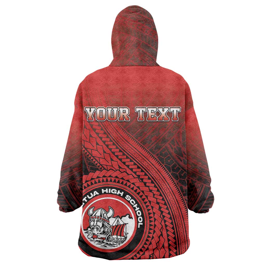 Personalized Fagaitua High School Wearable Blanket Hoodie Polynesian Tribal Pattern LT05 - Polynesian Pride