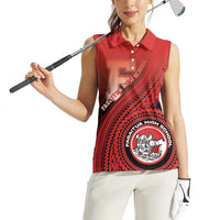 Personalized Fagaitua High School Women Sleeveless Polo Shirt Polynesian Tribal Pattern