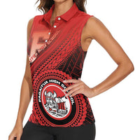 Personalized Fagaitua High School Women Sleeveless Polo Shirt Polynesian Tribal Pattern