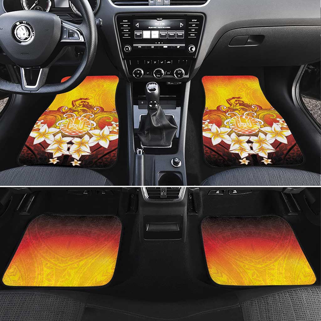 Tahiti Heiva Festival Car Mats Tahitian Vahine Plumeria Flowers