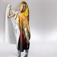 Tahiti Heiva Festival Hooded Blanket Tahitian Vahine Plumeria Flowers